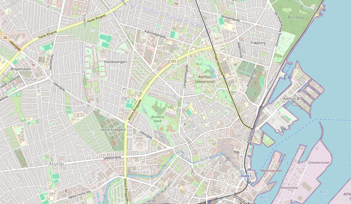 Aarhus — kort over beliggenhed